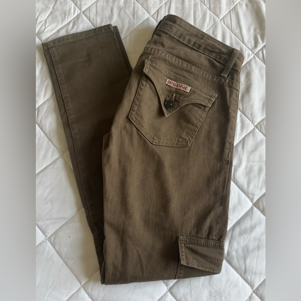 Hudson pants- size 25. Color: olive green. Skinny fit.